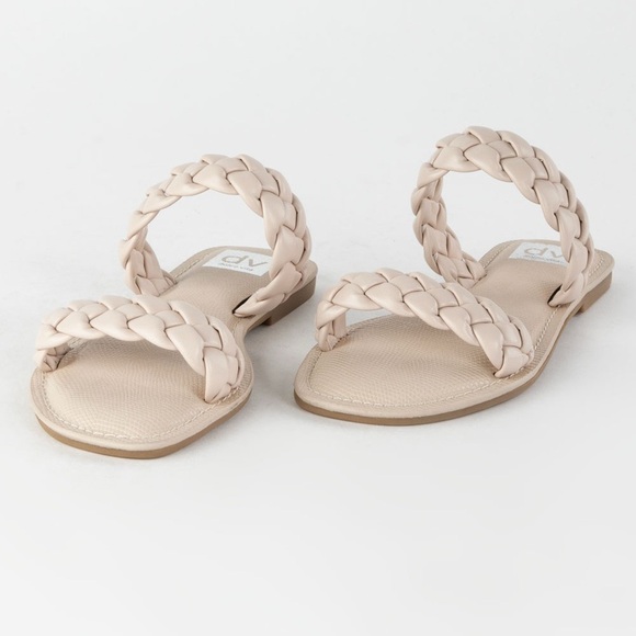 DV by Dolce Vita Shoes - DV by Dolce Vita Cream Braided Slide Sandals Classic Neutral